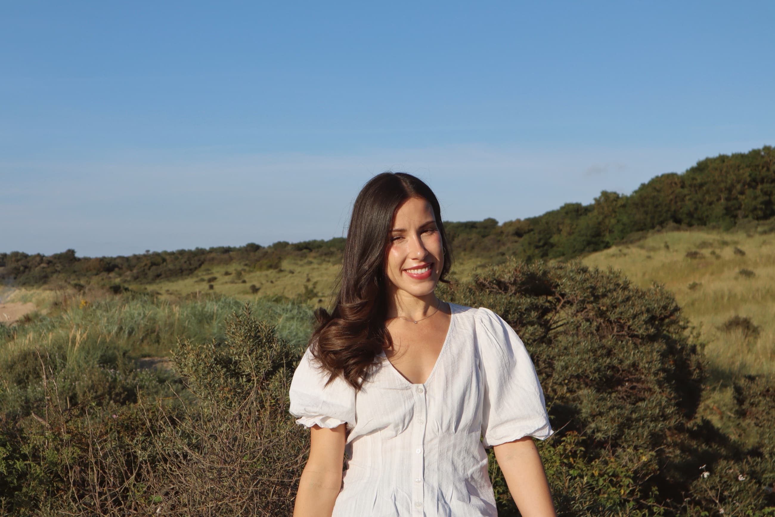 Zara Estelle in her garden
